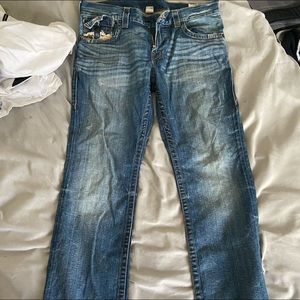 True religion jeans with camo patches